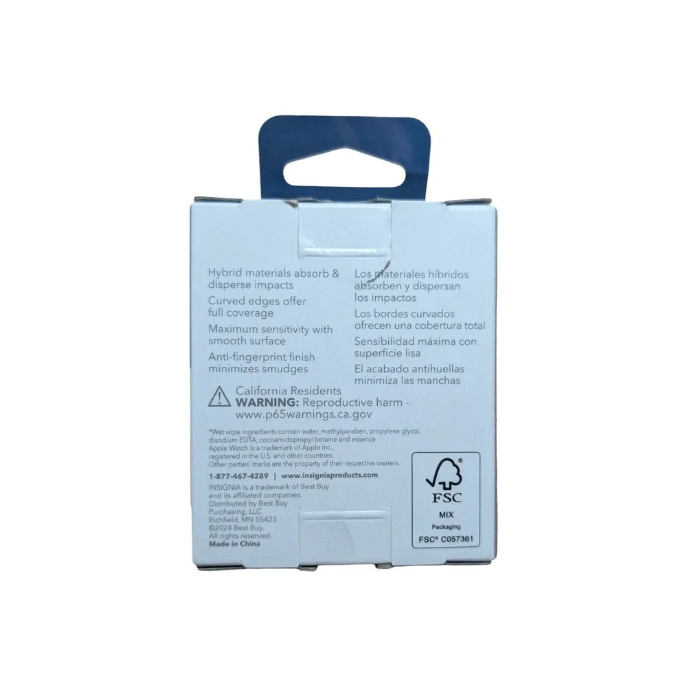 19-O Insignia Hybrid Glass Screen Protectors for Apple Watch 46mm (2-Pack) Clear